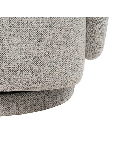 Fauteuil design et pivotant en tissu chiné