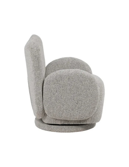 Fauteuil design et pivotant en tissu chiné