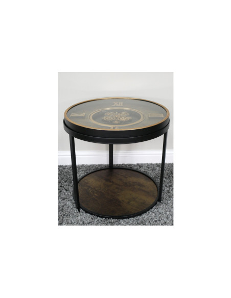 Table d'appoint Horloge avec rouages