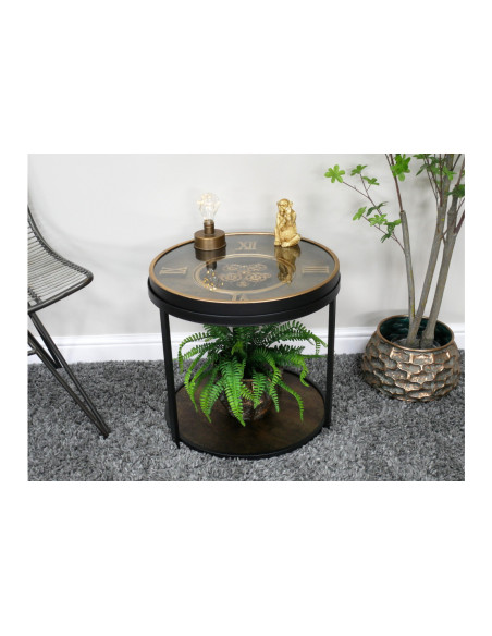 Table d'appoint Horloge avec rouages