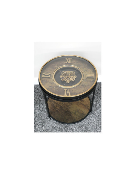 Table d'appoint Horloge avec rouages