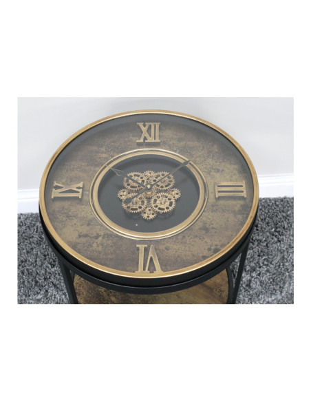 Table d'appoint Horloge avec rouages