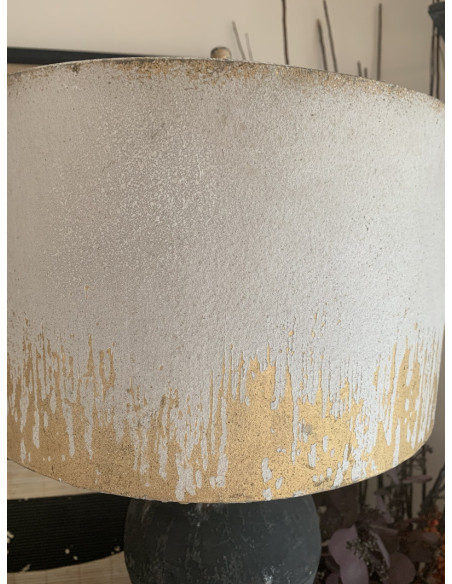 Grande lampe en métal effet antique 80 cm H