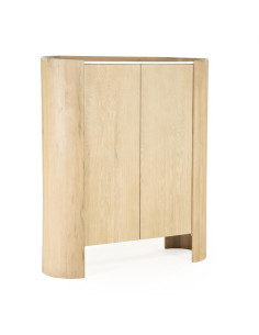 Armoire haute en chêne et...