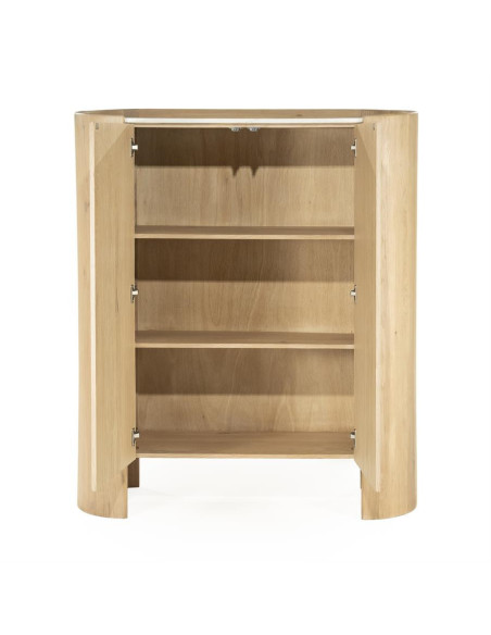 Armoire haute en chêne et marbre véritable Don