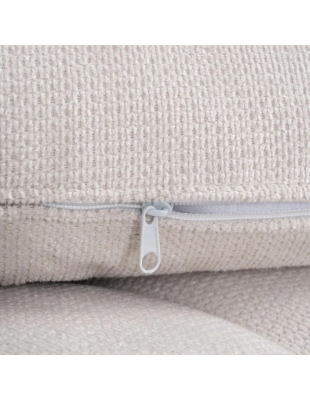 Méridienne en tissu avec coussin et pieds métal