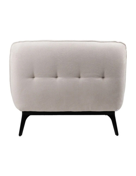 Méridienne en tissu avec coussin et pieds métal