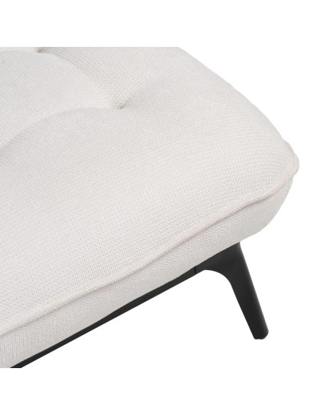 Méridienne en tissu avec coussin et pieds métal