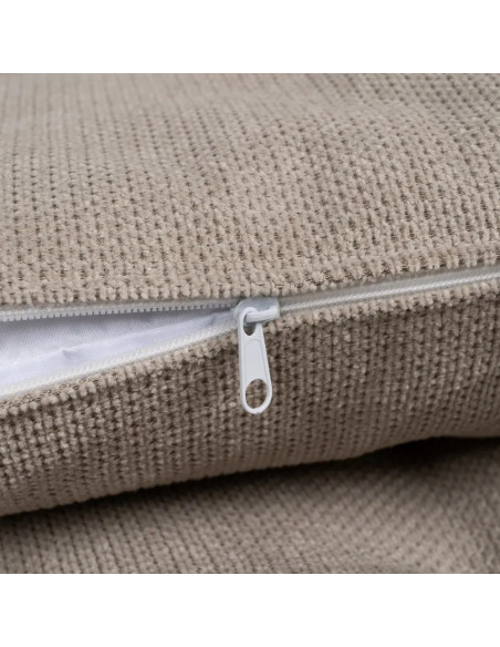 Méridienne en tissu avec coussin et pieds métal