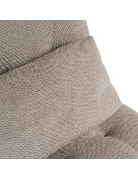 Méridienne en tissu avec coussin et pieds métal