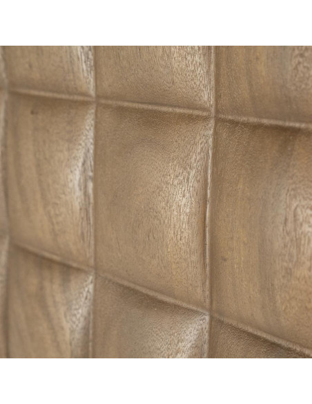 Armoire 4 portes damier en manguier et métal Félix