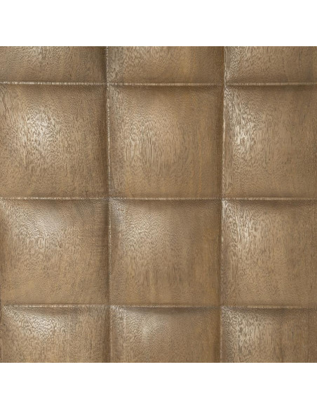 Armoire 4 portes damier en manguier et métal Félix