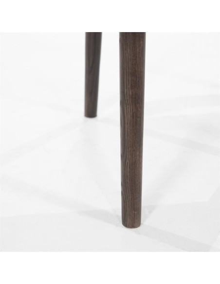 Fauteuil de repas design en bois et assise tissu