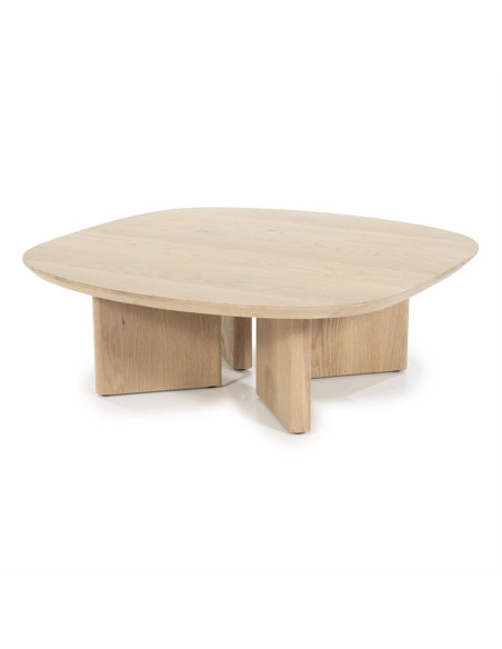 Table de salon carrée en bois de chêne