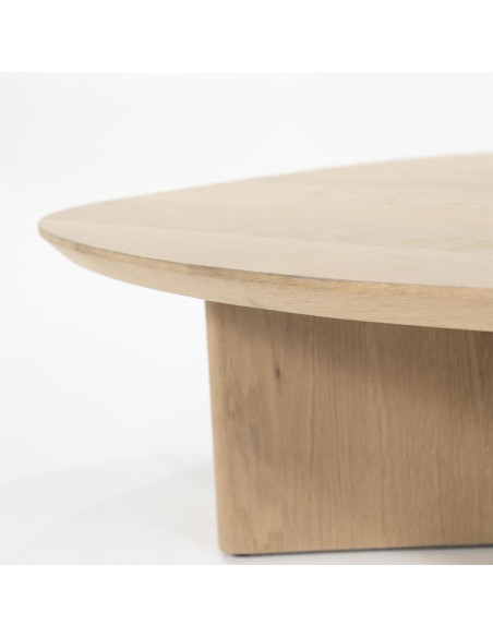 Table de salon carrée en bois de chêne