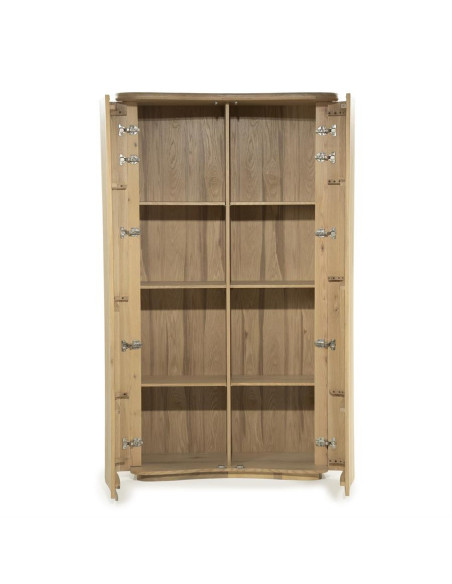 Armoire haute 2 portes en chêne Vague