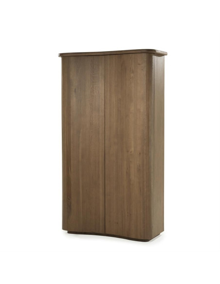 Armoire haute 2 portes en chêne Vague