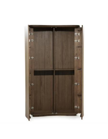 Armoire haute 2 portes en chêne Vague