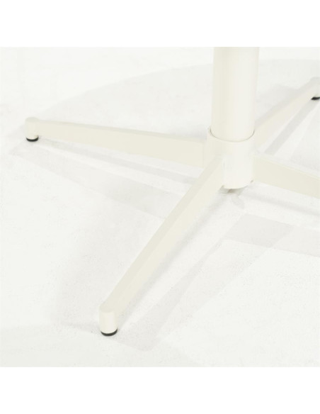 Chaise rotative en tissu sur pied étoile métal blanc