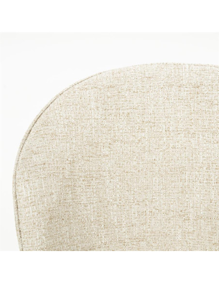 Chaise rotative en tissu sur pied étoile métal blanc