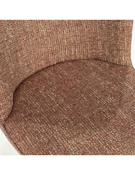 Chaise rotative en tissu sur pied étoile métal blanc