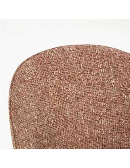 Chaise rotative en tissu sur pied étoile métal blanc