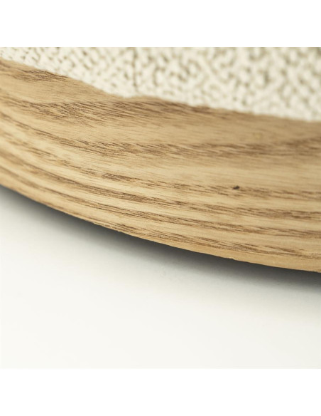 Pouf rond ou table basse en tissu