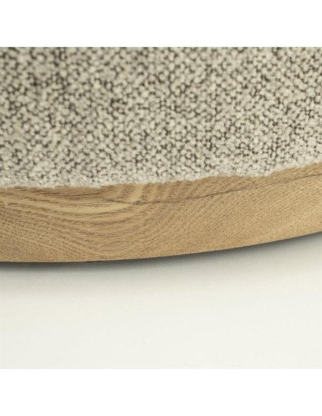 Pouf rond ou table basse en tissu