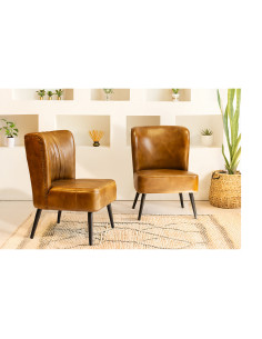 Fauteuil lounge en cuir... 2