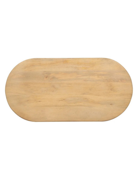 Table de salon ovale en bois clair Montmartre