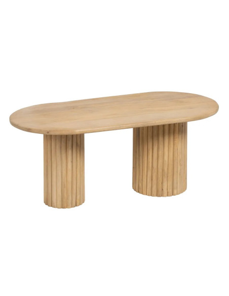 Table de salon ovale en bois clair Montmartre