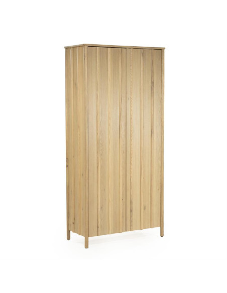 Armoire haute rectiligne 2 portes en chêne Jack