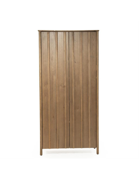 Armoire haute rectiligne 2 portes en chêne Jack