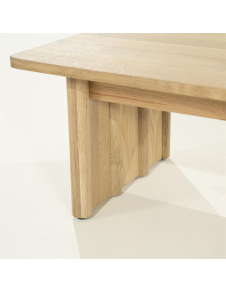 Table de salon rectangle en chêne Jack