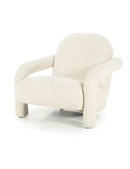 Fauteuil lounge en tissu texturé Asymétrique