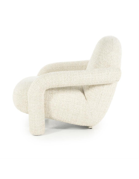Fauteuil lounge en tissu texturé Asymétrique