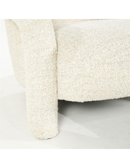 Fauteuil lounge en tissu texturé Asymétrique