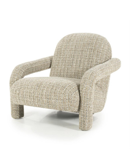 Fauteuil lounge en tissu texturé Asymétrique