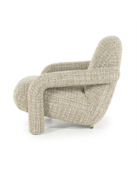 Fauteuil lounge en tissu texturé Asymétrique