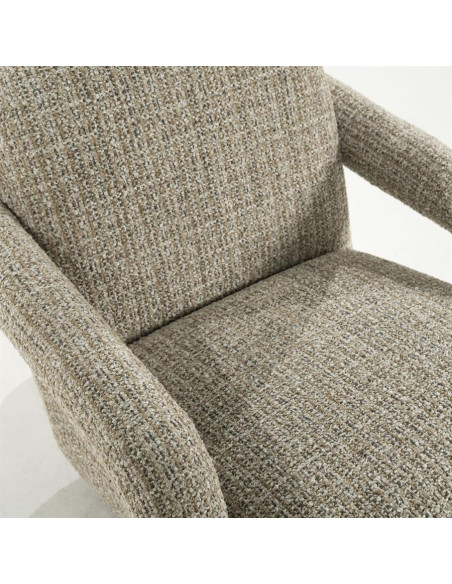 Fauteuil lounge en tissu texturé Asymétrique