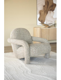 Fauteuil lounge en tissu...