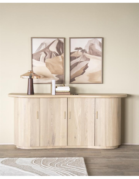 Buffet 4 portes en chêne Vague
