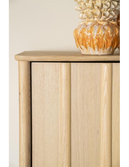Armoire haute rectiligne 2 portes en chêne Jack