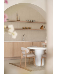 Chaise de repas en tissu et...