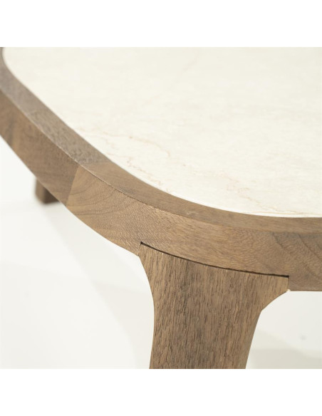 Table basse plateau en marbre Frédy