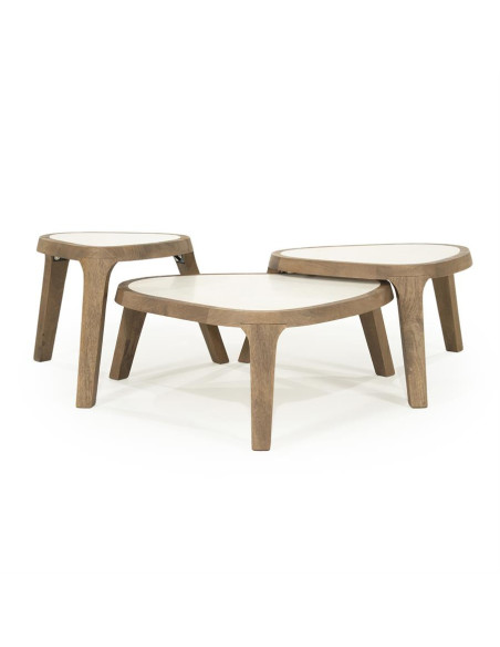 Table basse plateau en marbre Frédy