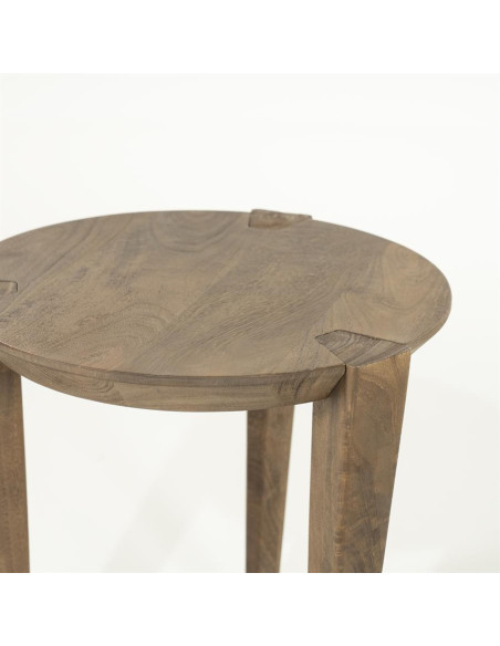 Table basse ronde en manguier Davi