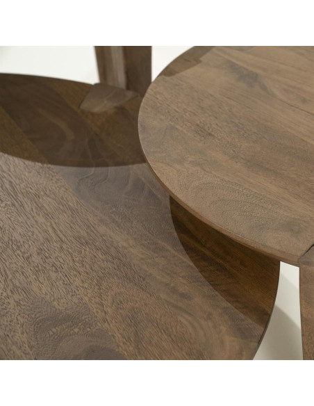 Table basse ronde en manguier Davi