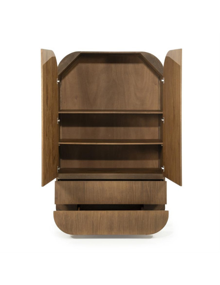 Armoire haute arrondie 2 portes 2 tiroirs Prince