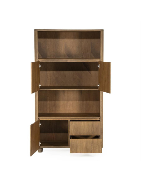 Armoire haute multi rangement en manguier Ed